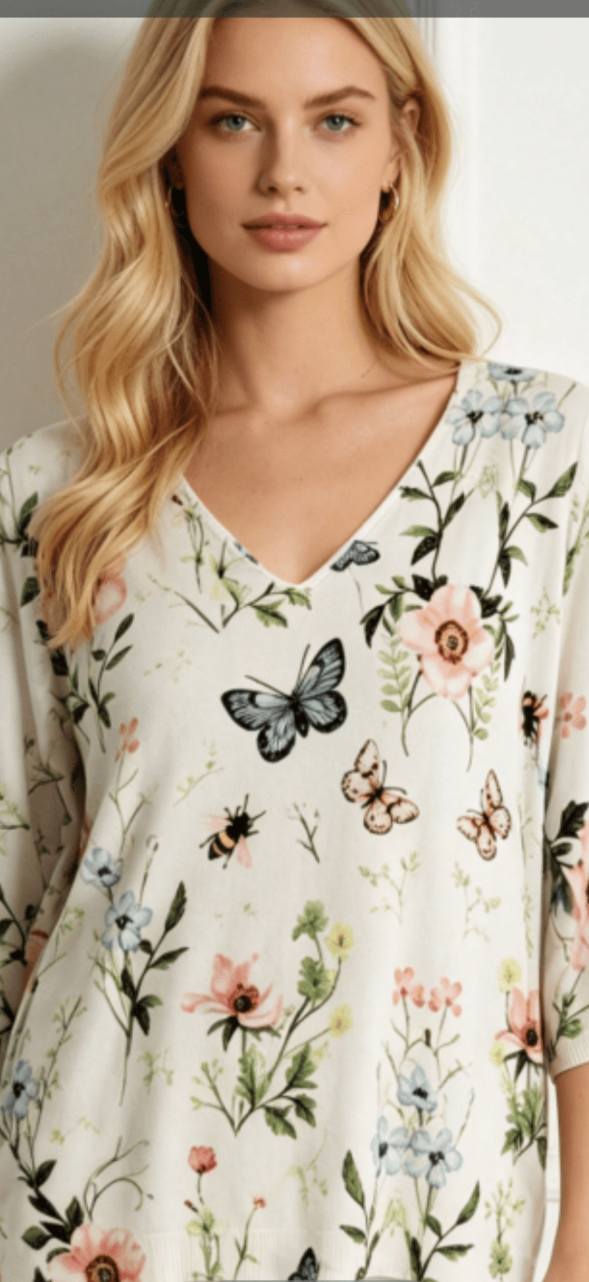 T-shirt Crème « Papillon » II