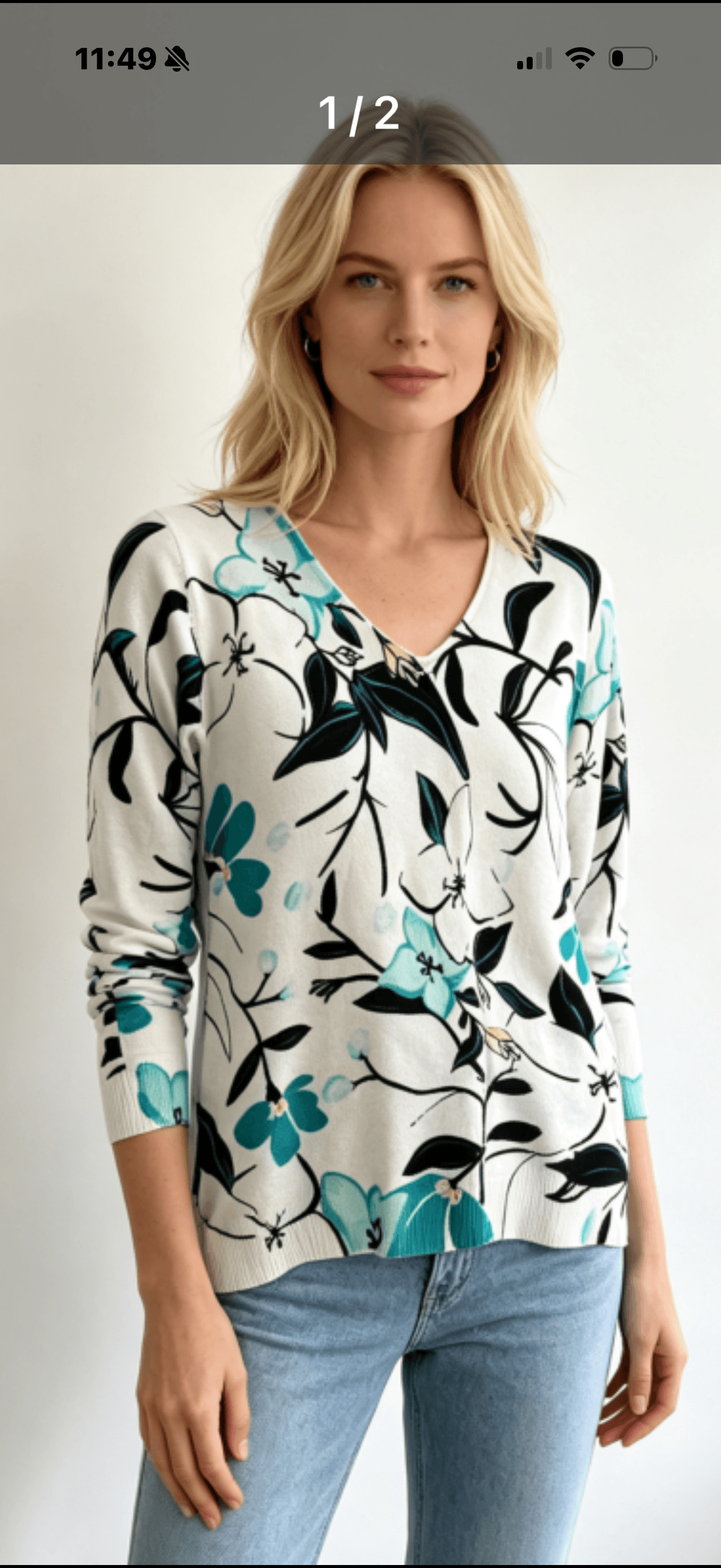 Pull Blanc « Fleuri » III