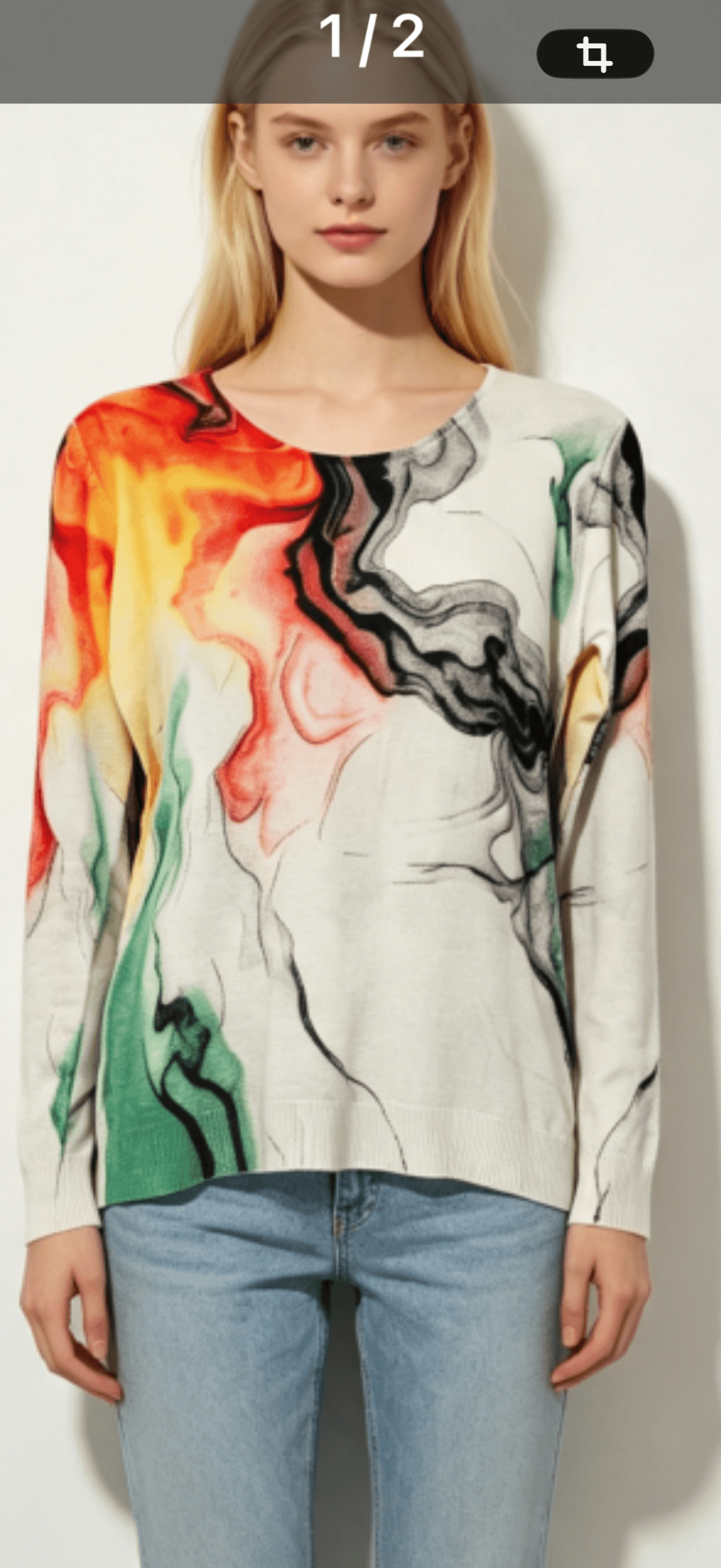 White Sweater « Dégradée de couleur » 1