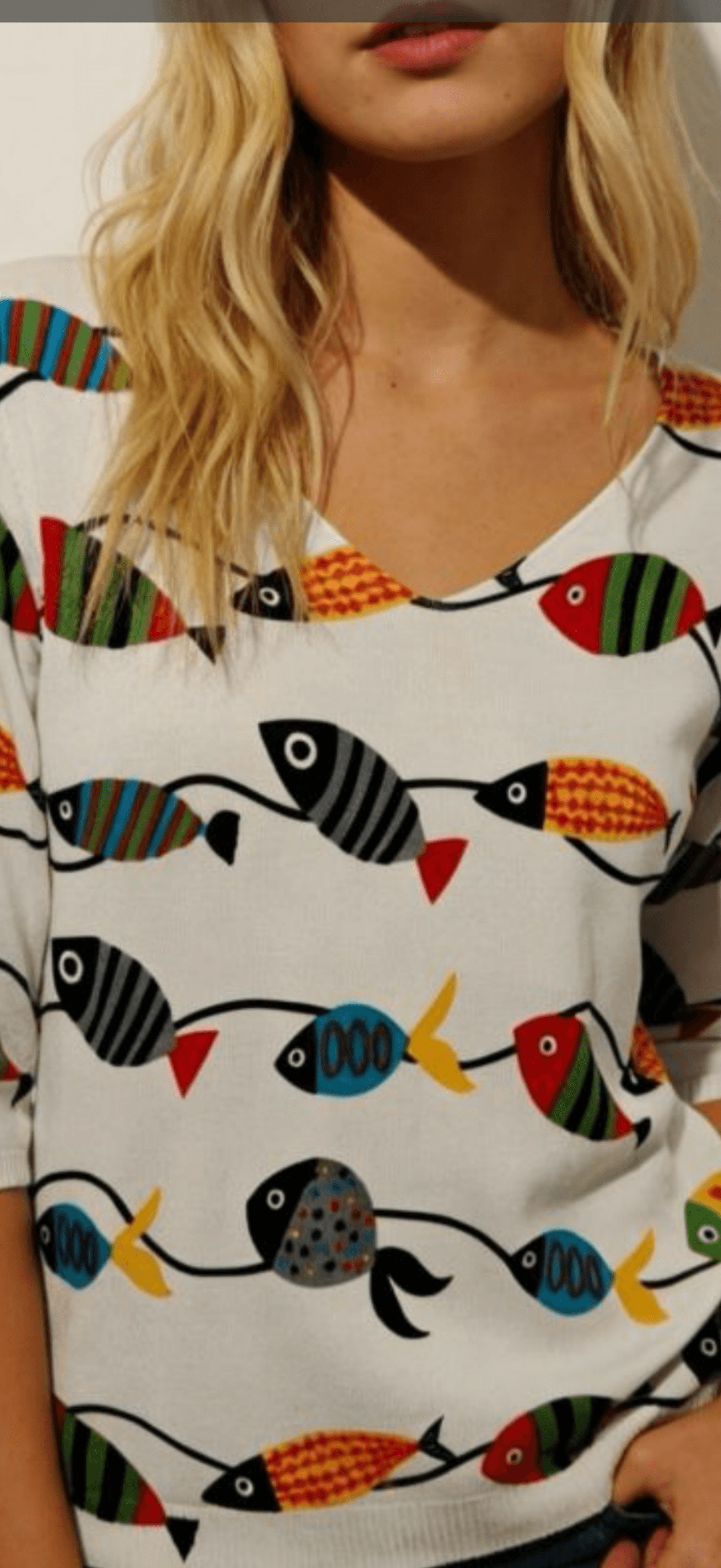 White T-shirt « Poisson »