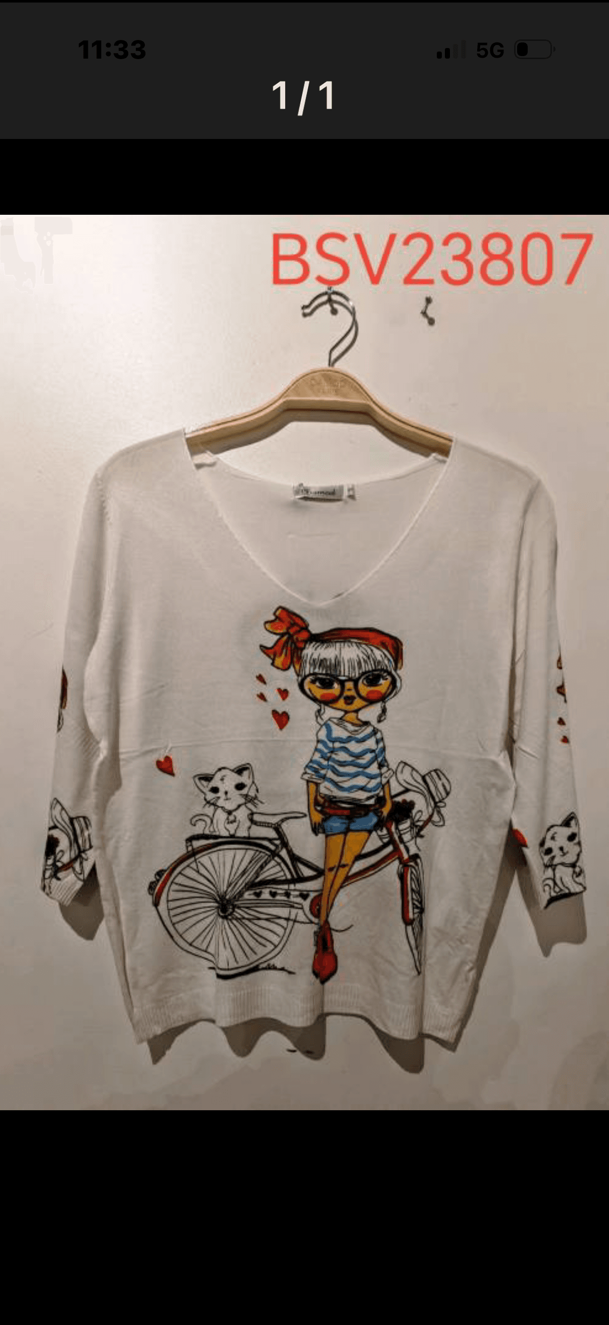T-shirt Blanc « Bicyclette »