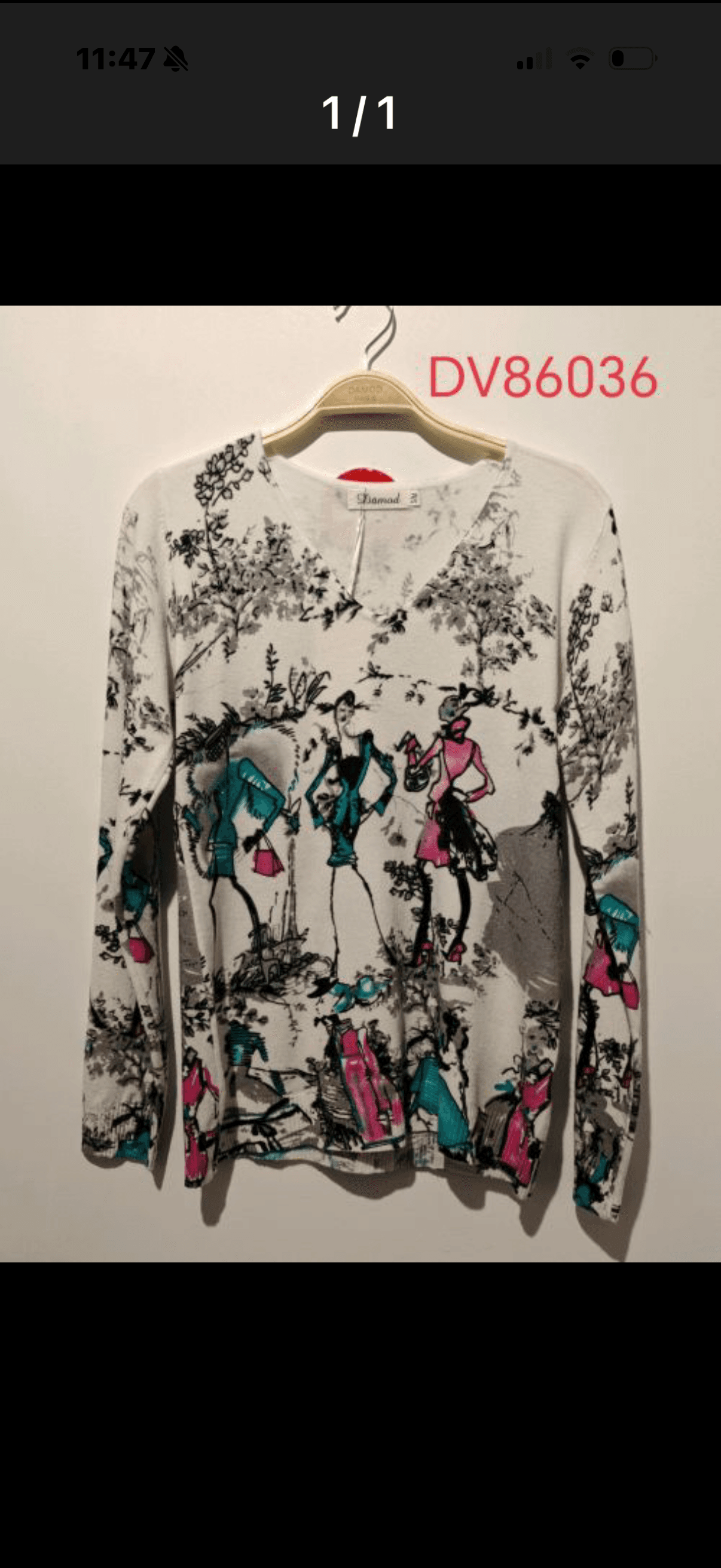 Light grey Sweater « Dames shopping » 1
